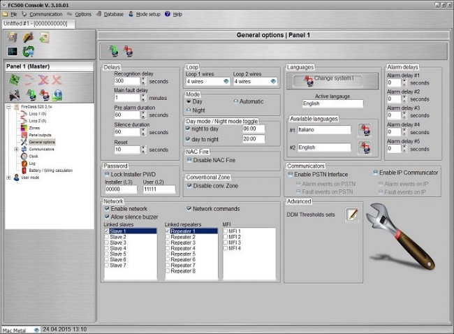 Poza cu Software pentru programarea centralelor FC500 CONSOLE