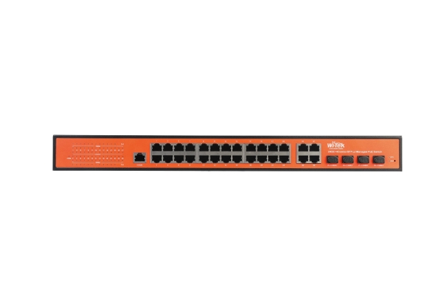 Poza cu Switch PoE 24 porturi cu L2 management