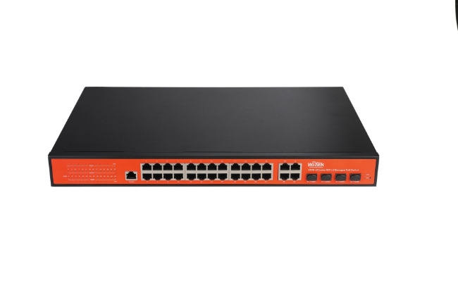 Poza cu Switch PoE 24 porturi cu L2 management