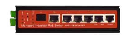Switch PoE 4 porturi Gigabit cu management tip industrial
