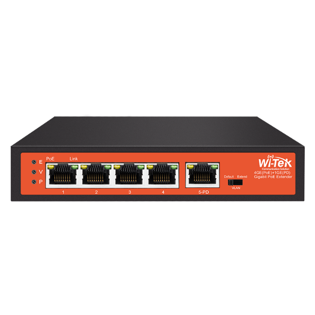 Poza cu Switch PoE 4 porturi cu alimentare prin PoE