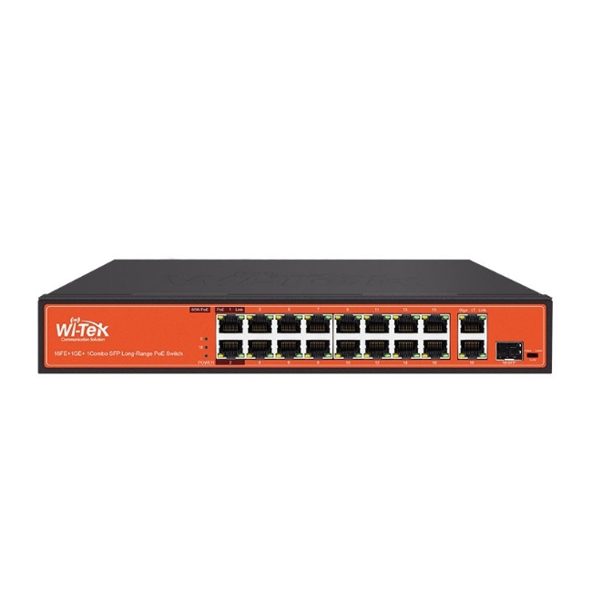 Poza cu Switch PoE 16 porturi montabil in rack