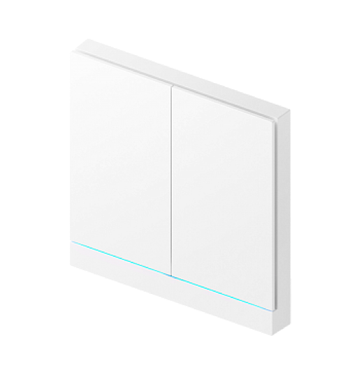 Poza cu Intrerupator alb, 2 iesiri, fara nul