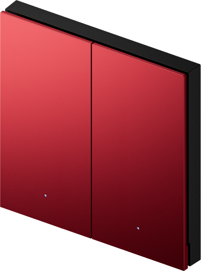 Poza cu Intrerupator metalic rosu, 2 iesiri