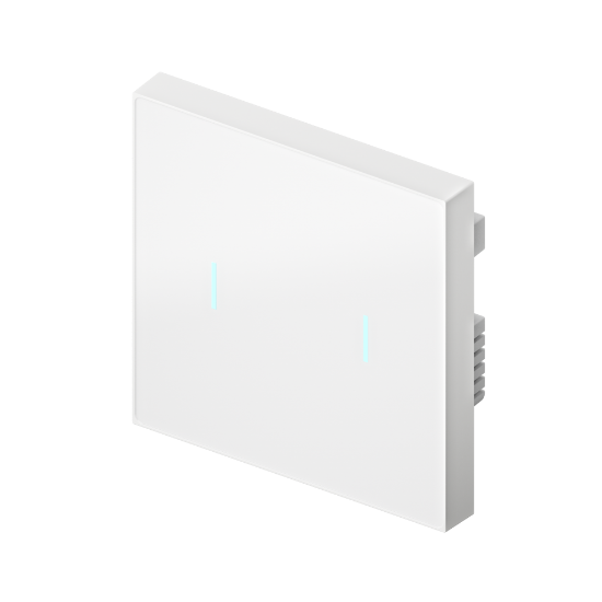 Poza cu Intrerupator sticla alba, 2 iesiri