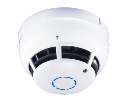 Poza cu Detector optic de fum si temperatura cu semnalizare optica LED rosu si buzzer intern, nivel sonor ajustabil