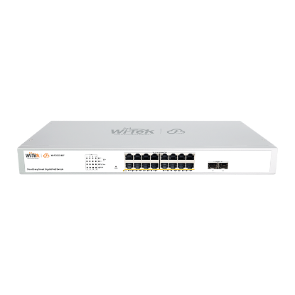 Poza cu Switch PoE 16 porturi Gigabit montabil in rack