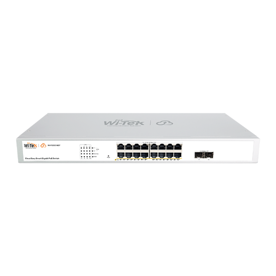 Poza cu Switch PoE 16 porturi Gigabit montabil in rack
