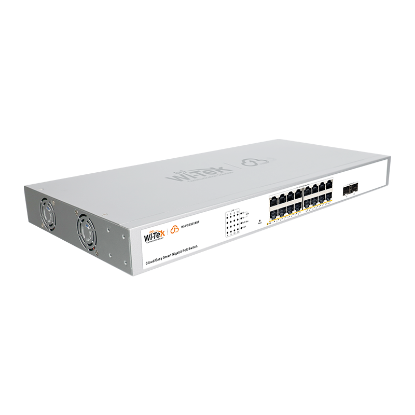 Switch PoE 16 porturi Gigabit montabil in rack